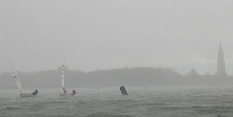 And then the rain came - week 8 of the Alton Water Fox's Chandlery & Anglian Water Frostbite Series photo copyright Emer Berry taken at Alton Water Sports Centre and featuring the Dinghy class