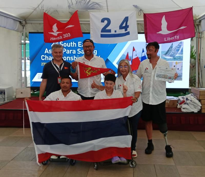 South East Asia Parasailing Championship 2024 photo copyright Disabled Sailing Thailand taken at  and featuring the Dinghy class
