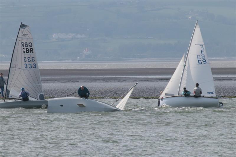 Gusty conditions on day 1 of the West Kirby Sailing Club Easter Regatta  photo copyright Alan Jenkins taken at West Kirby Sailing Club and featuring the Dinghy class
