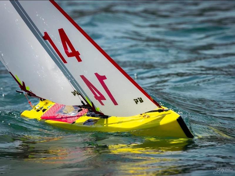 DF65 fleet at RPAYC - Phil's DF65 up close during regular RPAYC racing photo copyright Dinghy Fever Photography taken at Royal Prince Alfred Yacht Club and featuring the RG65 class