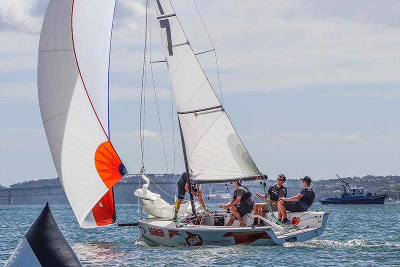 Egnot-Johnson (NZ) - Harken Youth Match Racing World Championship - Day 1 - February 27, 2020 - Waitemata Harbour photo copyright Andrew Delves taken at Royal New Zealand Yacht Squadron and featuring the Elliott 6m class