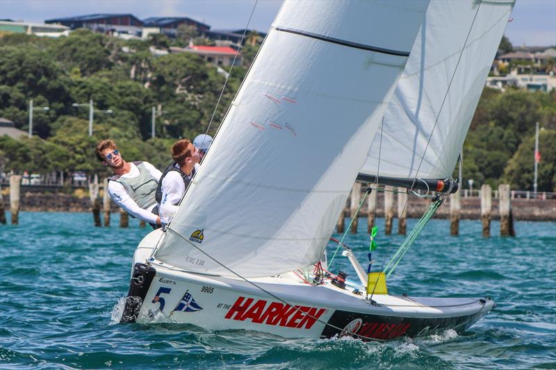 Harken Youth Match Racing World Championship - Day 2 - February 28, 2020 - Waitemata Harbour photo copyright Andrew Delves taken at Royal New Zealand Yacht Squadron and featuring the Elliott 6m class