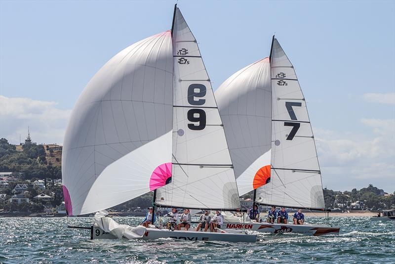 Wood v Kjaer photo copyright Andrew Delves taken at Royal New Zealand Yacht Squadron and featuring the Elliott 6m class