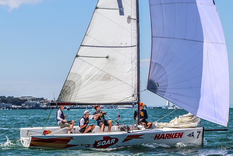 Auckland Grammar - Harken National Secondary Schools Keelboat Championships - Waitemata Harbour - 2020 photo copyright Andrew Delves taken at  and featuring the Elliott 6m class