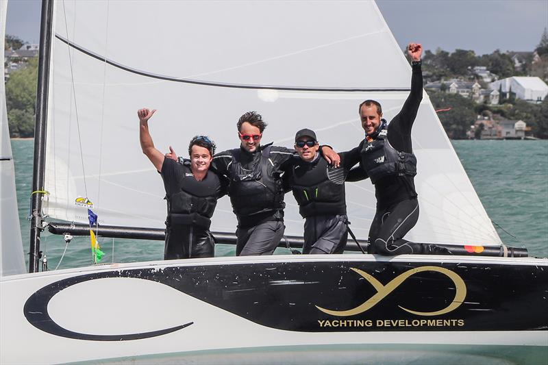 Winners celebrate - Yachting Developments NZ Match Racing Championships, October 2020 - photo © Andrew Delves