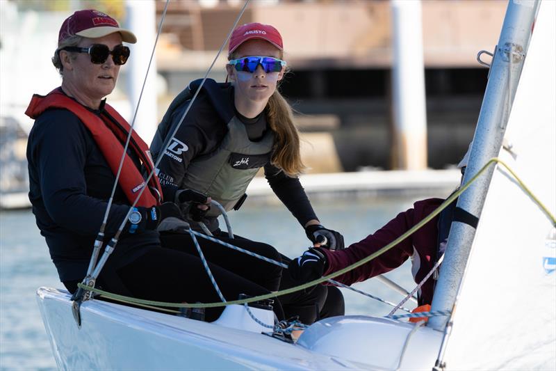 Mother and daughter, Lauren Twigg (left) and Caitlin Calder from Maroochy Sailing Club raced on Team L-Platers - a name that belies their high skill levels - photo © Bruno Cocozza