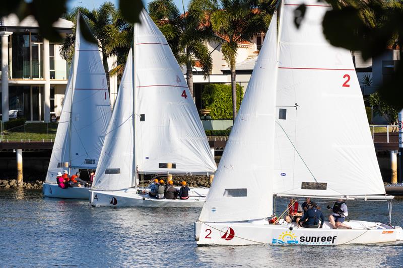 The Elliot 6 keelboats racing on the Mooloola River in the 2023 MWKR - photo © Bruno Cocozza