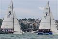White leading Megan Thomson in the pre-start of their New Zealand Women's Match Racing Championship final © William Woodworth/RNZYS