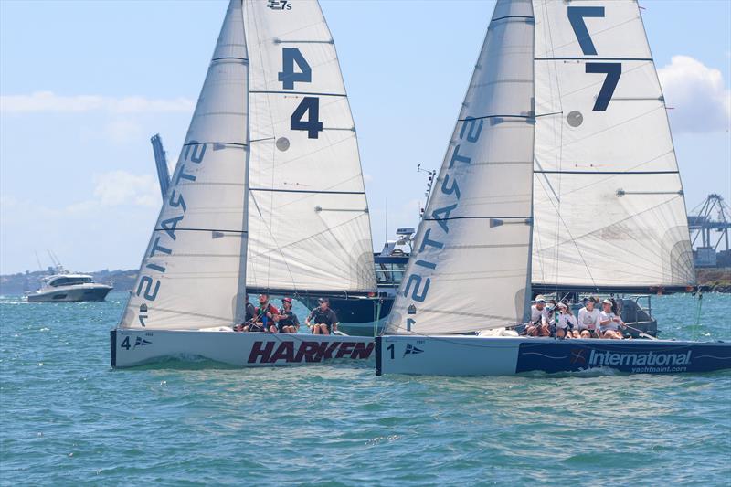 Harken NZ NZ Match Racing Championship - Royal NZ Yacht Squadron - Day 2, January 22, 2022 photo copyright RNZYS Media taken at Royal New Zealand Yacht Squadron and featuring the Elliott 7 class