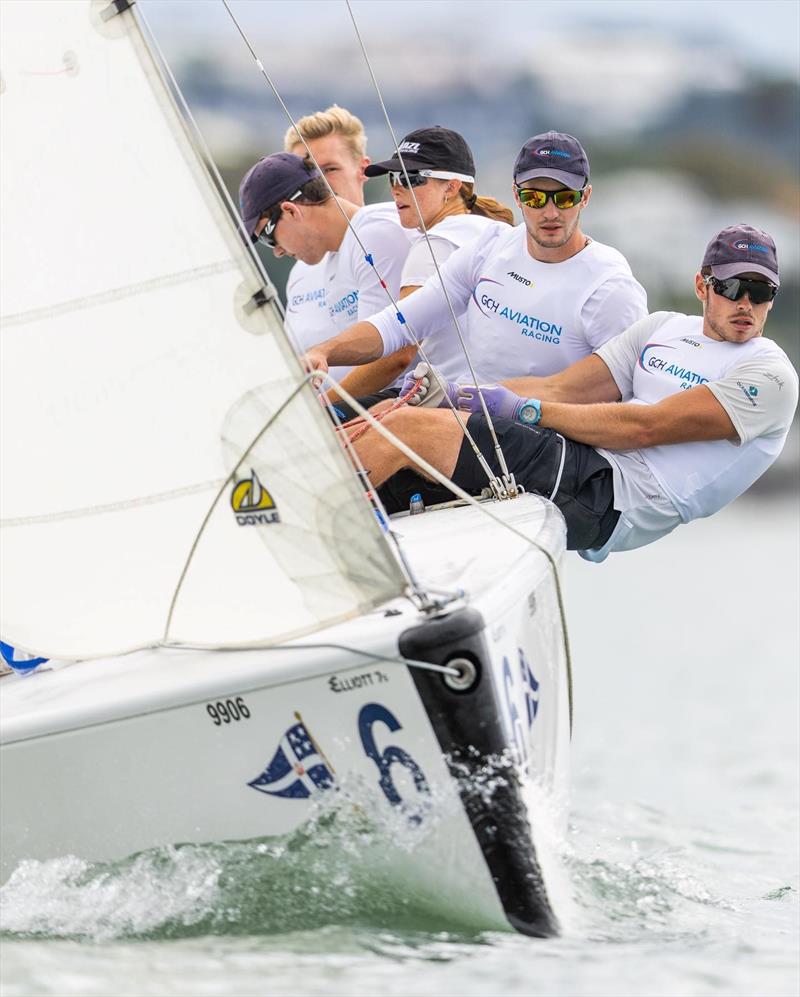 Robbie McCutcheon and his RNZYS GCH Racing team of Chester Duffett, Sam Street, Jack Frewin and Sofia Higgott  will represent NZ at the Youth World Match Racing Championships in July photo copyright Adam Mustill taken at Royal New Zealand Yacht Squadron and featuring the Elliott 7 class