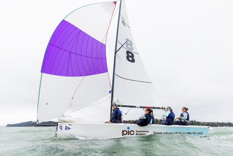 Barfoot & Thompson Women's World Match Racing Championships - Day 3 - November 12, 2022 - Auckland photo copyright Adam Mustill taken at Royal New Zealand Yacht Squadron and featuring the Elliott 7 class