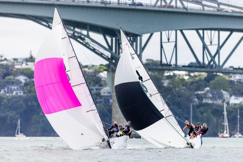 Barfoot & Thompson Women's World Match Racing Championships - Day 3 - November 12, 2022 - Auckland photo copyright Adam Mustill taken at Royal New Zealand Yacht Squadron and featuring the Elliott 7 class