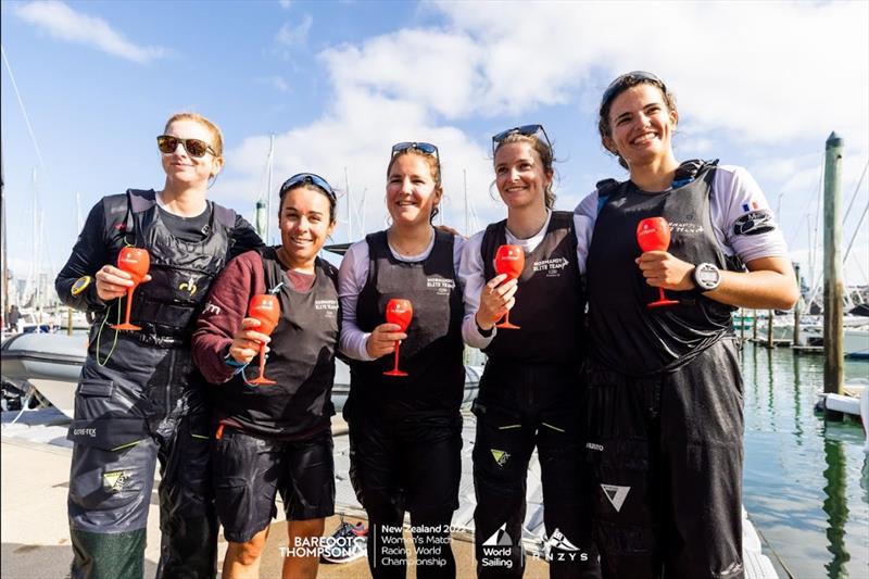 Pauline Courtois and Match in Pink by Normandy Elite Team (FRA) of Maelenn Lemaitre, Louise Acker, Thea Khelif, Clara Bayou photo copyright WWMR taken at Royal New Zealand Yacht Squadron and featuring the Elliott 7 class