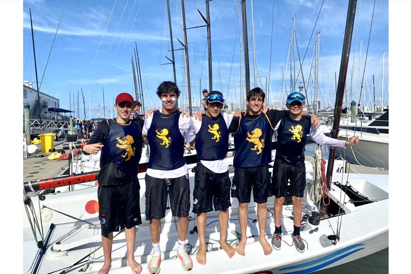 Auckland Grammar School team are the 2023 Harken National Secondary Schools Keelboat Champions photo copyright RNZYS Media taken at Royal New Zealand Yacht Squadron and featuring the Elliott 7 class
