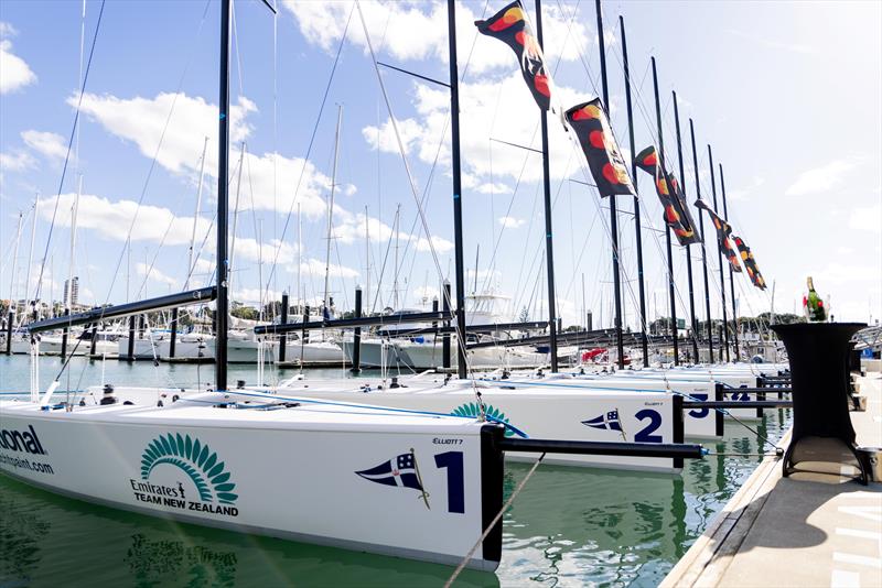 The new Elliott 7 fleet donated by Emirates Team NZ will be used in the Youth International Match racing Cup photo copyright RNZYS Media taken at Royal New Zealand Yacht Squadron and featuring the Elliott 7 class
