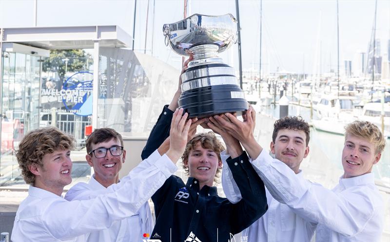 osh Hyde and his “Waitemata Racing” team of Jack Manning, Zach Fong, Cody Coughlan and Luis Schneider - Youth International Match Racing Cup - RNZYS - March 7-10, 2024 photo copyright Suellen Hurling taken at Royal New Zealand Yacht Squadron and featuring the Elliott 7 class