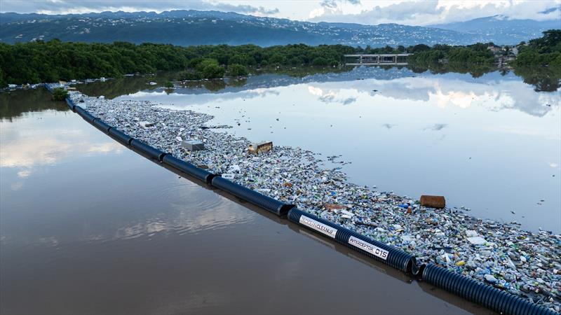 An Ocean Cleanup Interceptor at work in Jamaica - photo © The Ocean Cleanup