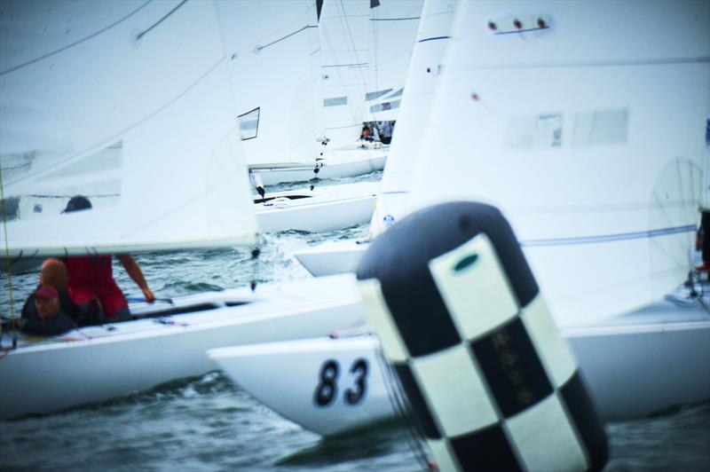 Busy mark rounding assured at the David Forbes Shield Regatta photo copyright David Mandelberg taken at Royal Sydney Yacht Squadron and featuring the Etchells class