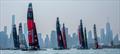 The big wingsails of the F50 fleet merge with the Chicago cityscape - Race Day 2 of the Rolex United States Sail Grand Prix | Chicago © Bob Martin/SailGP