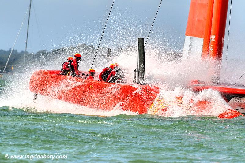 Strong winds for the Cowes SailGP on Sunday - photo © Ingrid Abery www.ingridabery.com