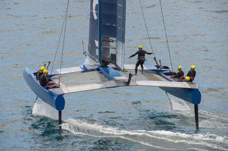 The newly announced China SailGP training off Whangarei in the F50 - photo © China SailGP