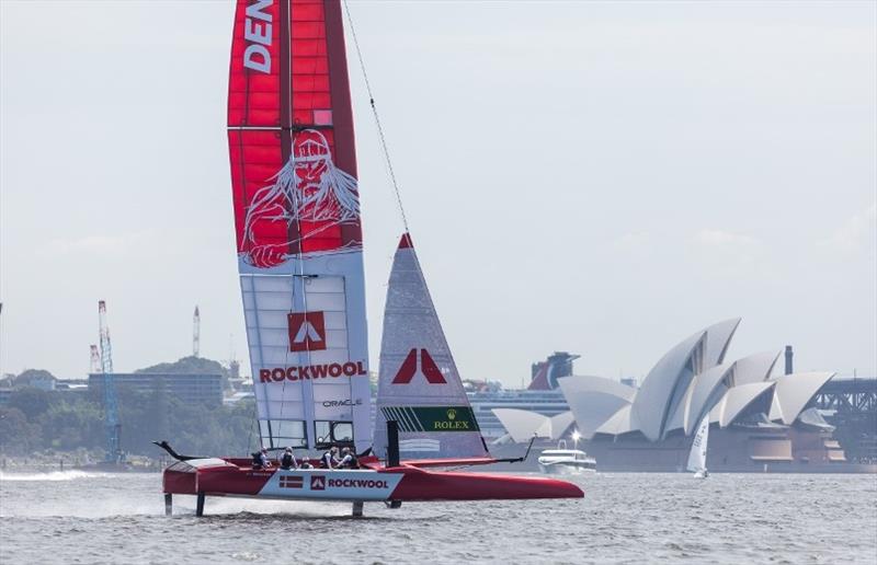 Holger Danske rises as Denmark SailGP Team launches boat in Sydney photo copyright Denmark SailGP Team taken at  and featuring the F50 class