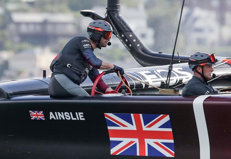 Ben Ainslie, helmsman of Great Britain SailGP Team, pilots the Great Britain SailGP Team presented by INEOS - SailGP - Sydney - Season 2 - February 2020 - Sydney, Australia photo copyright Eloi Stichelbaut /SailGP taken at Royal Sydney Yacht Squadron and featuring the F50 class