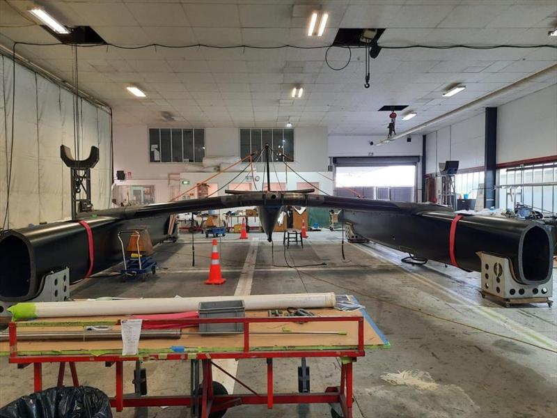 SailGP - F50's being modified at Core Builders prior to the 2021 SailGP circuit - photo © SailGP