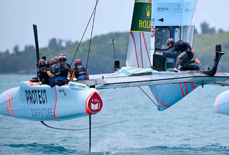 Great Britain SailGP Team helmed by Ben Ainslie in action on Race Day 1 of Bermuda SailGP presented by Hamilton Princess, Season 3 - photo © Ricardo Pinto for SailGP