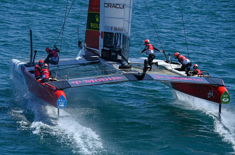 Canada SailGP Team helmed by Phil Robertson on Race Day 1 of the T-Mobile United States Sail Grand Prix | Chicago at Navy Pier, Lake Michigan, Season 3, June 2022 photo copyright Jon Buckle/SailGP taken at Chicago Yacht Club and featuring the F50 class