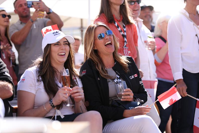 Jubilant Canadian fans, well pleased with their team's performance on Day 1 of SailGP Chicago, June 2022 photo copyright SailGP taken at Chicago Yacht Club and featuring the F50 class