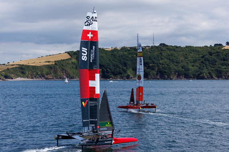 SailGP Great Britain - Practice session - Plymouth Sound - July 30, 2022 photo copyright David Gray/SailGP taken at Royal Plymouth Corinthian Yacht Club and featuring the F50 class
