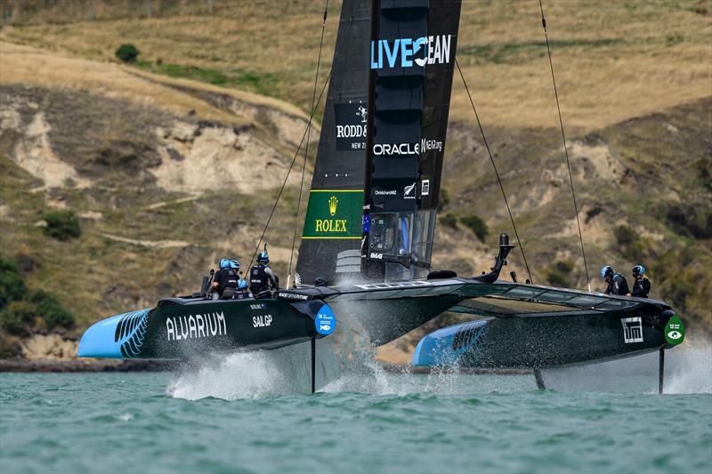 NZSailGP was repaired an Event earlier than expected - SailGP Technologies - Lyttleton - March 2023 photo copyright Ricardo Pinto/SailGP taken at Royal New Zealand Yacht Squadron and featuring the F50 class