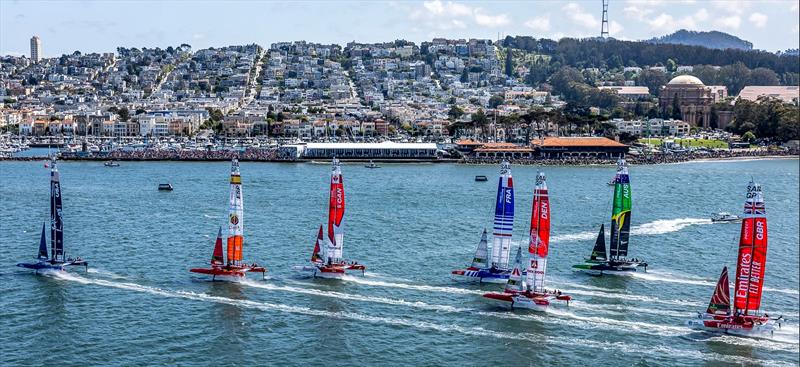 Part of the F50 SailGP fleet racing in the Season 3 Grand Final in San Francisco - May 2023 - photo © SailGP