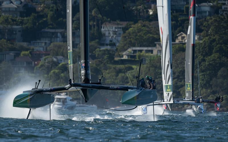 Australia and Germany - Day 2 - KPMG Australia Sail Grand Prix - Sydney - Fbruary25, 2024 photo copyright Ricardo Pinto/SailGP taken at Woollahra Sailing Club and featuring the F50 class