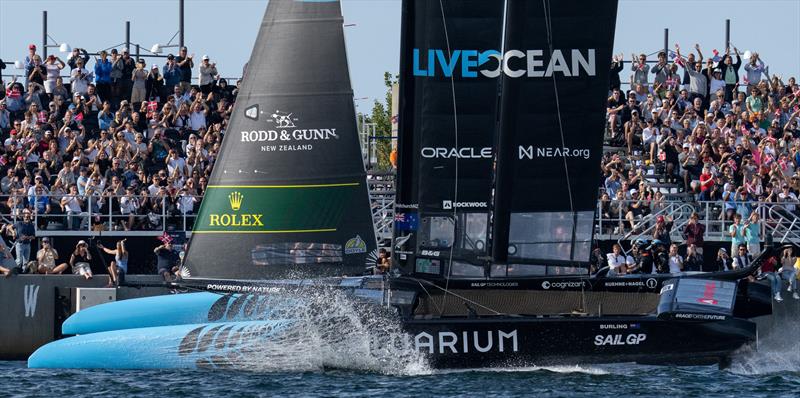 Doyle Sails provide soft sails for the high performance SailGP one design fleet of F50s - the fastest racing yachts in the world photo copyright Bob Martin/SailGP taken at Royal Akarana Yacht Club and featuring the F50 class