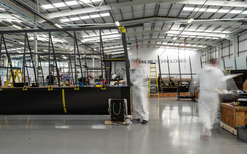 SailGP Team Australia's new wing is worked on at SailGP Technologies -  Southampton - July 2025 photo copyright Jason Ludlow/SailGP taken at  and featuring the F50 class