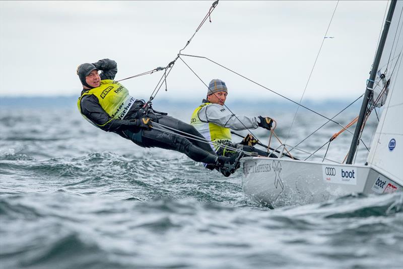 Hungarians Szabolcs Majthényi/András Domoskos leading the Flying Dutchman classa t Kiel Week - photo © Sascha Klahn / Kieler Woche