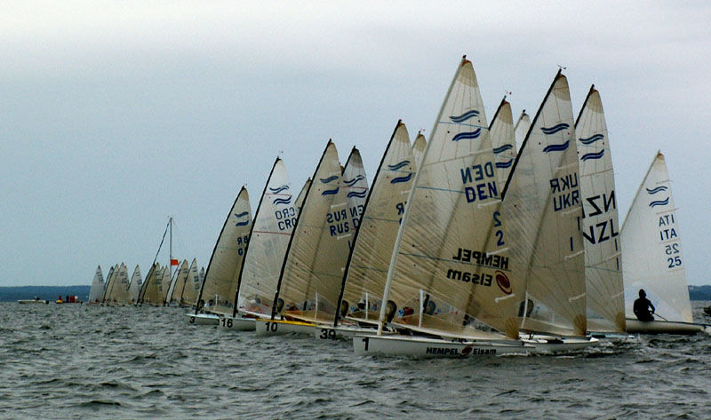 The start of race one at the Finn Europeans at Kalmar, Sweden photo copyright Finn Europeans media taken at  and featuring the Finn class