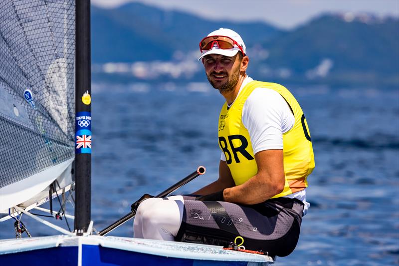 Giles Scott (GBR) on Tokyo 2020 Olympic Sailing Competition Day 8 photo copyright Sailing Energy / World Sailing taken at  and featuring the Finn class