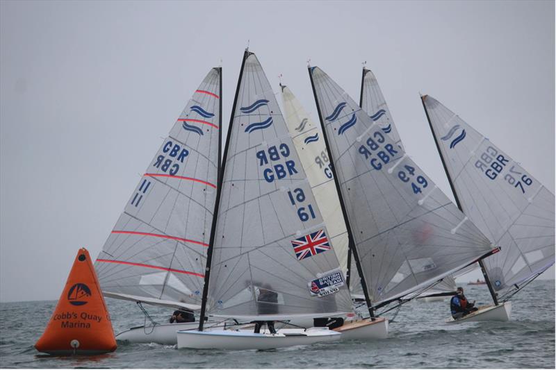 Finn Travellers at Highcliffe photo copyright Sarah Desjonqueres taken at Highcliffe Sailing Club and featuring the Finn class