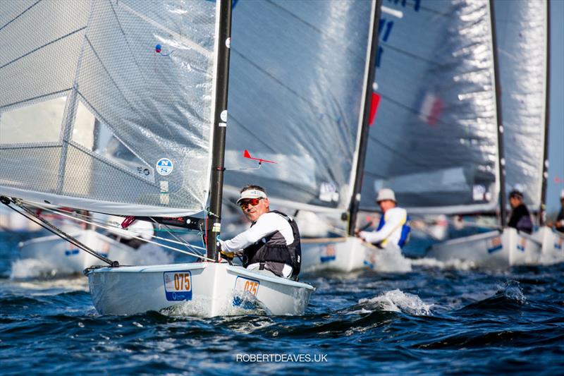Laurent Hay on day 3 of the 2021 Finn World Masters photo copyright Robert Deaves taken at  and featuring the Finn class