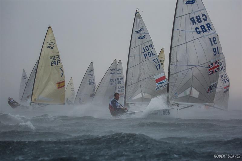 Squall hits fleet in Race 10 - 2018 Hempel Sailing World Championships Aarhus - photo © Robert Deaves