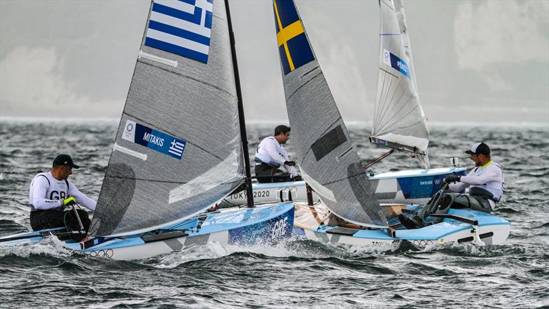 Tokyo2020 - Day 3 - July, 27, - Enoshima, Japan. Finn class photo copyright Richard Gladwell - Sail-World.com / nz taken at Takapuna Boating Club and featuring the Finn class