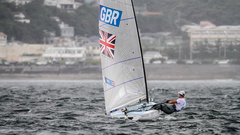 Tokyo2020 - Day 3 - July, 27, - Enoshima, Japan. Giles Scott (GBR) defending Olympic champion Finn class photo copyright Richard Gladwell - Sail-World.com / nz taken at Takapuna Boating Club and featuring the Finn class