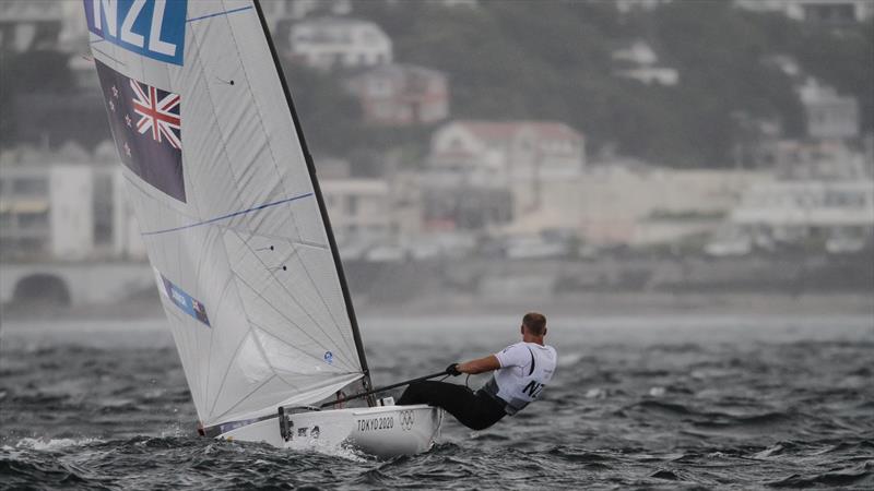 Tokyo2020 - Day 3 - July, 27, - Enoshima, Japan. Josh Junior (NZL) Finn class - photo © Richard Gladwell - Sail-World.com / nz