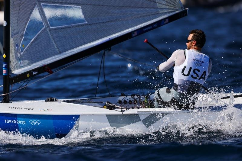 Luke Muller (Ft. Pierce, Fla.), Finn class - Tokyo 2020 Olympics, Day 8 photo copyright Sailing Energy / US Sailing taken at  and featuring the Finn class