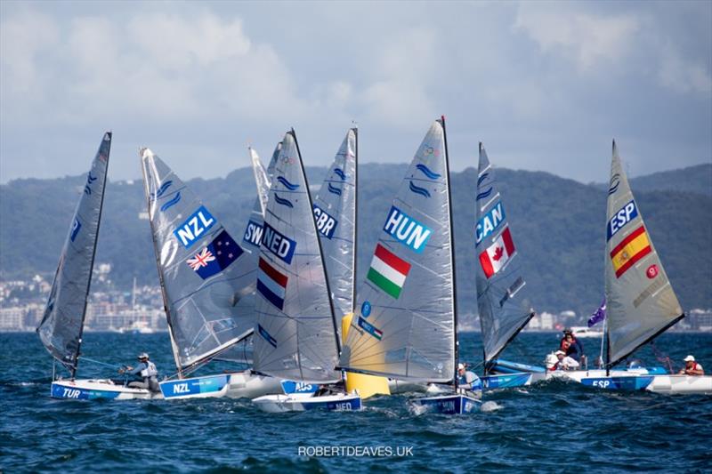 Close final mark rounding - Tokyo 2020 Olympic Games - photo © Robert Deaves