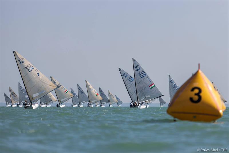 Day 1 at the 2021 Finn European Masters photo copyright Abel Szücs/THE taken at Tihanyi Hajós Egylet and featuring the Finn class