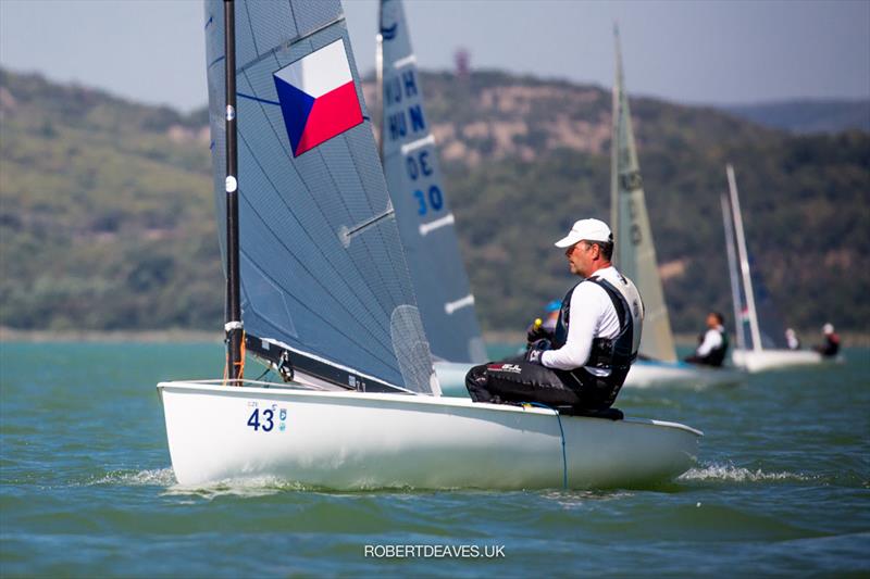 Ivan Rames - Day 2 at the 2021 Finn European Masters photo copyright Robert Deaves taken at Tihanyi Hajós Egylet and featuring the Finn class